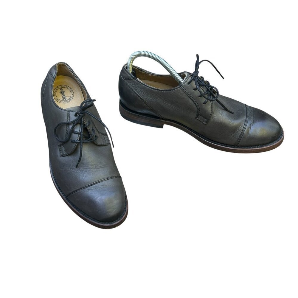 Sutro San Francisco Hand Crafted Goodyear Welts Gray Oxford Shoes Size 8.5 D